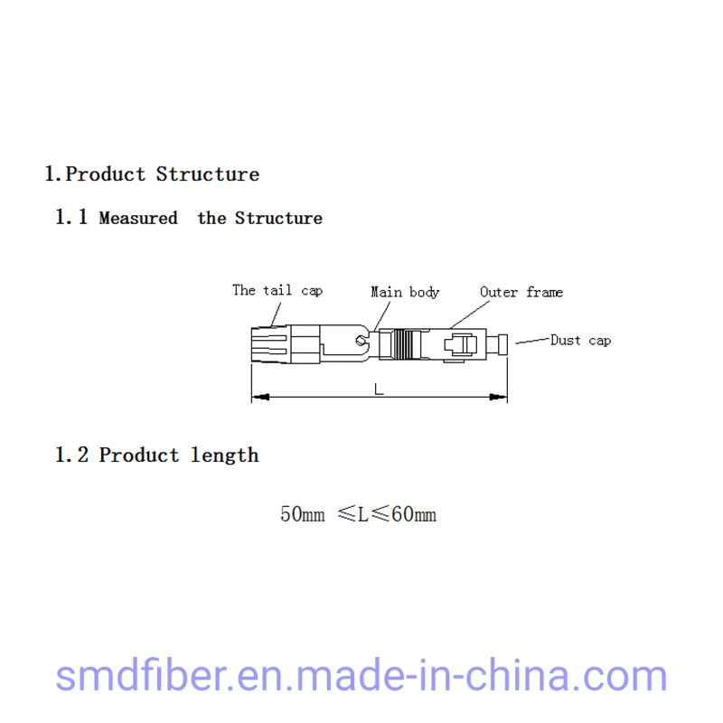 Waterproof Quick Connector Sc/APC Fiber Optic Fast Connector