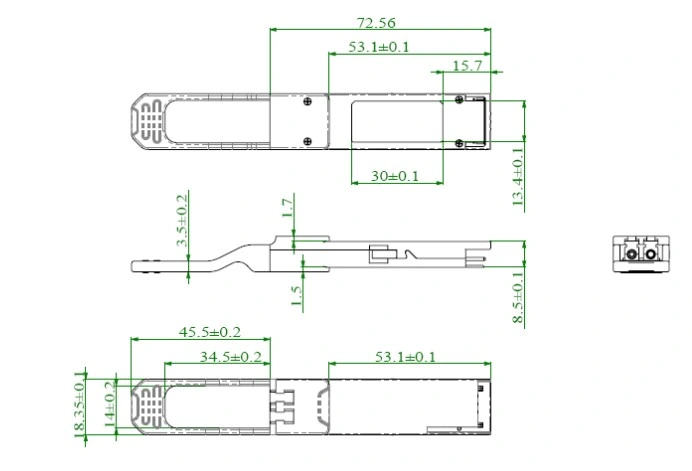 High Quality PAM4 Vcsel MPO/MTP 850nm 100m Sr8 Qsfp Dd 400g Optical Transceiver