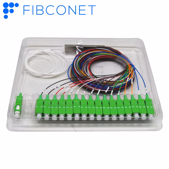 Микро стальная труба типа Sc/APC 1X8 оптоволоконный сплиттер PLC